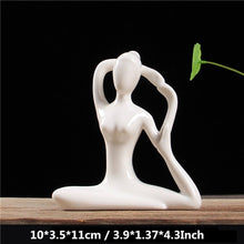Charger l'image dans la galerie, White Ceramic Yoga Figurines