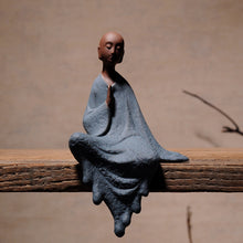 Load image into Gallery viewer, Purple Clay Monk Figurines

