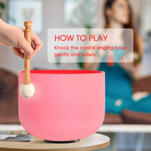 Charger l'image dans la galerie, Colored Chakra Quartz Crystal Singing Bowl (8 inch)
