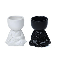 Charger l'image dans la galerie, Ceramic Black White Zen Vase