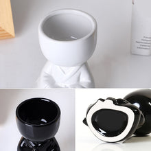 Charger l'image dans la galerie, Ceramic Black White Zen Vase
