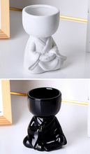 Charger l'image dans la galerie, Ceramic Black White Zen Vase