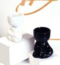 Charger l'image dans la galerie, Ceramic Black White Zen Vase