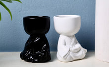 Charger l'image dans la galerie, Ceramic Black White Zen Vase