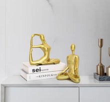 Load image into Gallery viewer, Golden Yoga Figure Sculpture