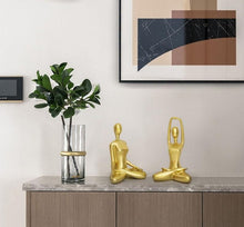 Load image into Gallery viewer, Golden Yoga Figure Sculpture