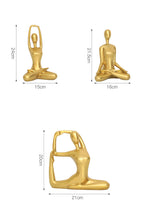 Load image into Gallery viewer, Golden Yoga Figure Sculpture
