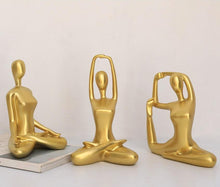Load image into Gallery viewer, Golden Yoga Figure Sculpture