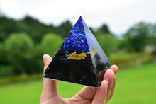 Charger l'image dans la galerie, Lapis Lazuli Obsidian Tree Of Life Pyramid