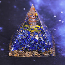 Charger l'image dans la galerie, Lapis Lazuli Sri Yantra Om Pyramid