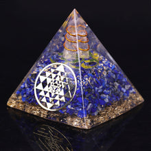 Charger l'image dans la galerie, Lapis Lazuli Sri Yantra Om Pyramid
