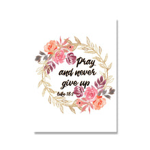 Load image into Gallery viewer, Flower Wreath Love God Quote
