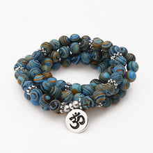 Charger l'image dans la galerie, Blue Malachite Mala Bracelet
