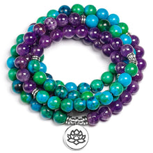 Charger l'image dans la galerie, Amethyst Chrysocolla Mala Bracelet