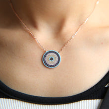 Load image into Gallery viewer, Turquoise Evil Eye Necklace
