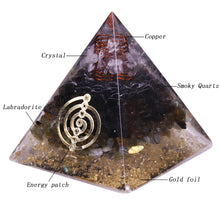 Load image into Gallery viewer, Smoky Quartz Labradorite Pyramid
