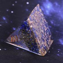 Load image into Gallery viewer, Lapis Lazuli Sri Yantra Om Pyramid
