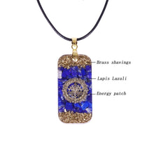Charger l&#39;image dans la galerie, Lapis Lazuli Sri Yantra Pendant
