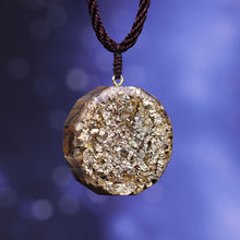 Load image into Gallery viewer, Tiger Eye Sri Yantra Orgonite Necklace
