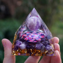 Load image into Gallery viewer, Amethyst Sphere Amethyst Pyramid
