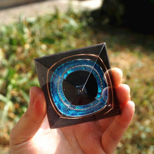 Load image into Gallery viewer, Obsidian Sphere Silver Ring Pyramid
