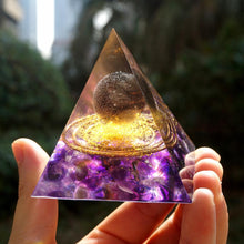 Load image into Gallery viewer, Smoky Sphere Amethyst Pyramid
