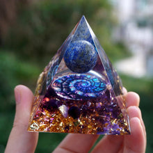 Load image into Gallery viewer, Lapis Lazuli Sphere Amethyst Pyramid
