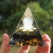 Load image into Gallery viewer, Rose Quartz Obsidian Pyramid
