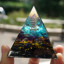 Load image into Gallery viewer, Rose Quartz Point Obsidian Pyramid
