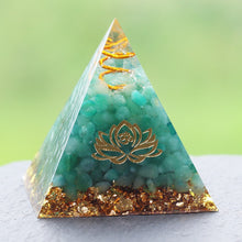 Load image into Gallery viewer, Green Aventurine Lotus Pyramid
