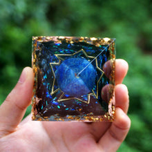 Load image into Gallery viewer, Lapis Lazuli Sphere Obsidian Star Pyramid
