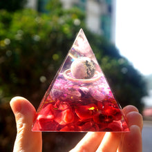 Load image into Gallery viewer, Rhodochrosite Sphere Red Coral Pyramid
