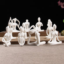 Charger l&#39;image dans la galerie, White Ceramic Yoga Figurines
