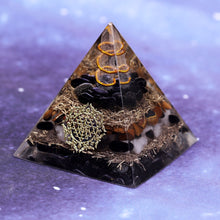 Load image into Gallery viewer, Obsidian Tiger Eye Pyramid
