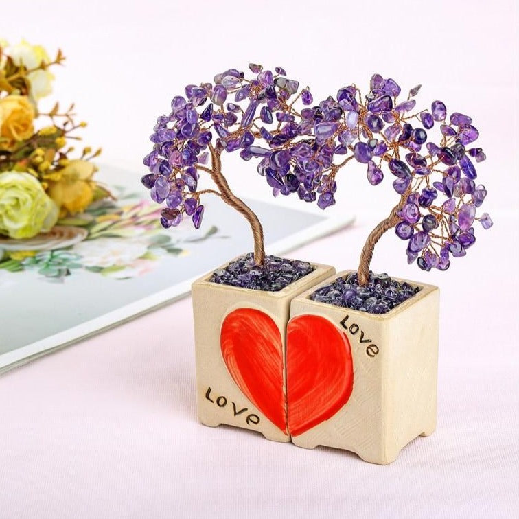 Crystal Heart Tree (2 Pcs) – Mantra Zen