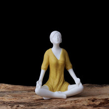 Charger l&#39;image dans la galerie, White Ceramic Yoga Girl Figurines
