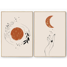 Load image into Gallery viewer, Mystic Hand Sun Moon Print
