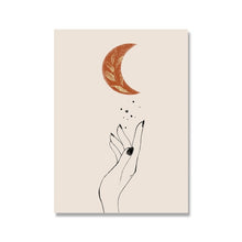 Charger l&#39;image dans la galerie, Mystic Hand Sun Moon Print
