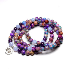 Load image into Gallery viewer, Mixed Purple Agate Mala
