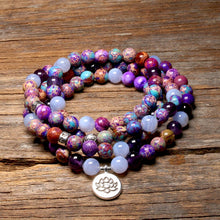 Load image into Gallery viewer, Mixed Purple Agate Mala
