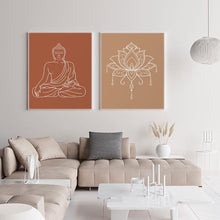 Load image into Gallery viewer, Mandala Buddha Lotus Print
