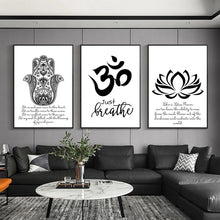 Load image into Gallery viewer, Hamsa Hand Om Lotus
