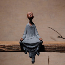 Load image into Gallery viewer, Purple Clay Monk Figurines
