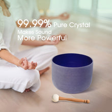Load image into Gallery viewer, Colored Chakra Quartz Crystal Singing Bowl (8 inch)
