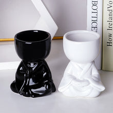 Charger l&#39;image dans la galerie, Ceramic Black White Zen Vase
