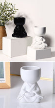 Charger l&#39;image dans la galerie, Ceramic Black White Zen Vase
