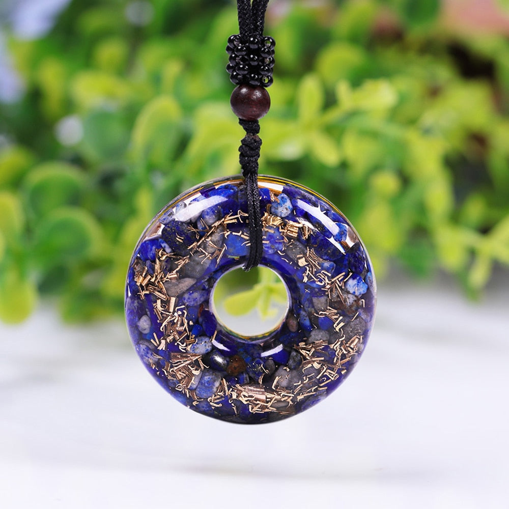 Lapis Lazuli Doughnut Necklace