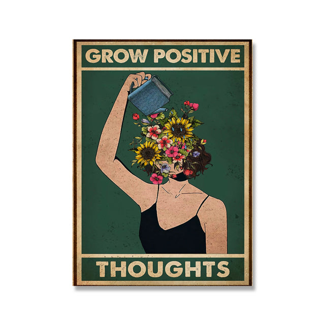 Grow Positive Thoughts Poster